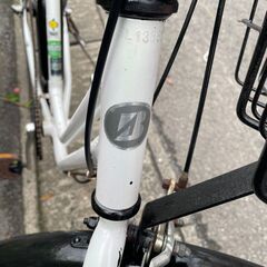 リサイクルショップどりーむ鹿大前店　No１４８　エコNo１３９１８X　自転車　26インチ　ファットバイク　ブリヂストン　シティサイクル　整備済　ギア内装三段　ライト付き　カゴ付きの画像