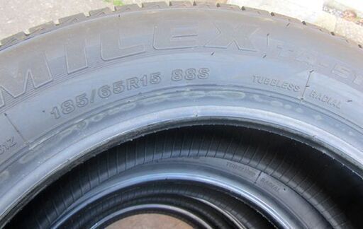 185/65R15 88S 4本 ブリヂストンタイヤ MILEX TA-51 2019年製～ タクシー用 札幌市北区屯田