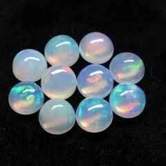 【卸売販売】天然オパール レッド系 0.5ct以上 6mm ルー...
