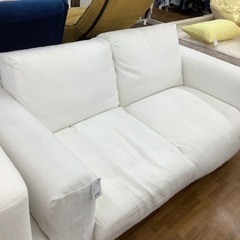 無印良品 2人掛けソファー ホワイト フェザー・ポケットコイル