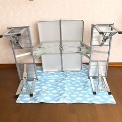 取引き中　折りたたみテーブルチェア中古の画像