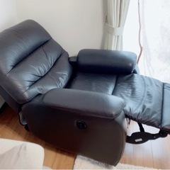 ニトリ 電動リクライニングソファー　動作品　一人掛け　合皮張り　★直接引き取りの画像