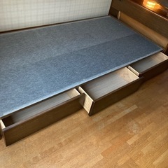 引き出し付　シングルベッドの画像