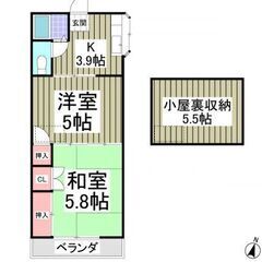 W初期 費用8万 円パッ ク✩仲介手数料０円✩2k✩即入居可✩