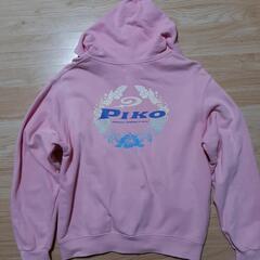 PIKO　ピコ　長袖　パーカー　M　綿100%　ピンク　ハイビス...