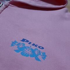 PIKO　ピコ　長袖　パーカー　M　綿100%　ピンク　ハイビスカス　ギャル　の画像