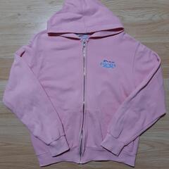 PIKO　ピコ　長袖　パーカー　M　綿100%　ピンク　ハイビスカス　ギャル　の画像
