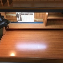 ★お取引者さま決定★机高さ変更可能！学習机 照明2個付の画像