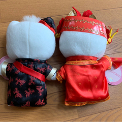 サンリオ ハローキティ ぬいぐるみ チャイニーズウェディングセット♡ 希少の画像