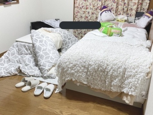 シングルベットフレームのみ(木目調ホワイト)
