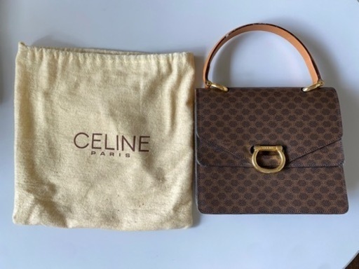 <取引終了>【CELINE】 ガンチーニ ダブルフラップ マカダム柄