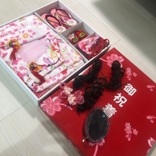 七五三 女の子 3歳セット つけ毛付き