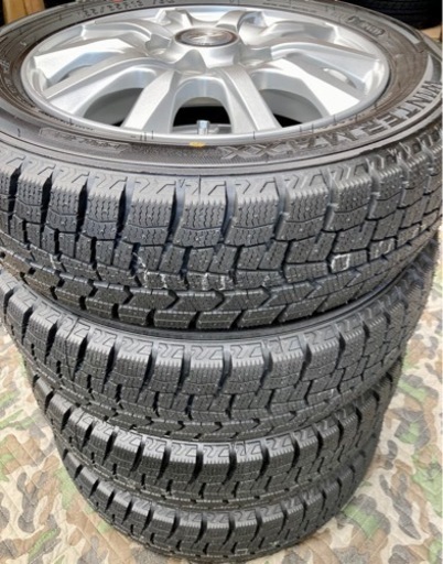 「商談中」⑤155/65R13 新品冬用タイヤ4本と中古ホイールとナット付き