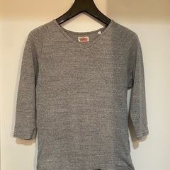 引渡し済【部屋着に！】ストレッチフライス 7部袖Tシャツ（Vネッ...