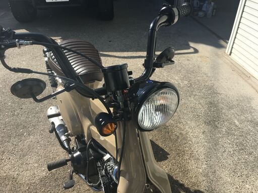 ホンダ スーパーカブ カブ 70 オフロード仕様 スーパートラップマフラー ベージュに装済み