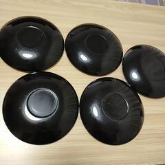 鳴子漆器流紋塗　菓子皿　５枚の画像