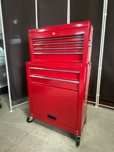 激安!! 鍵付き!! スチール製 ツールボックス ワゴンタイプ