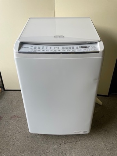 ◎2021年製 HITACHI ビートウォッシュ 全自動洗濯機 美品 8.0kg BW-V80G 日立 ナイアガラビート洗浄 簡易乾燥(送風機能) 札幌発 洗濯乾燥機