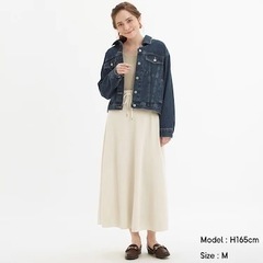 【半額以下】GU ワッフルフレアスカートの画像