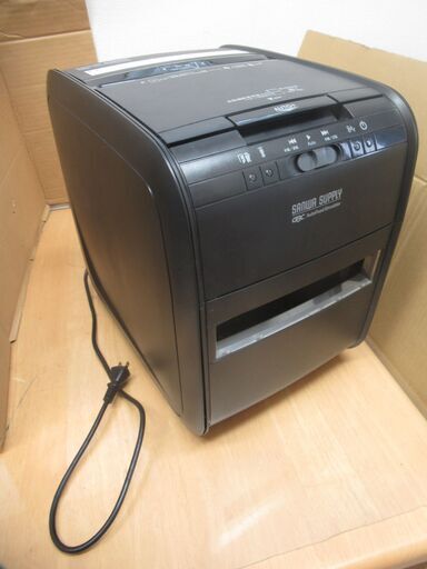 世田谷区近辺配送可能　400-PSD026_TSL オートフィードシュレッダー 最大80枚のA4用紙自動細断 最大6枚の手差し細断 サンワサプライ 引出式ダストボックス