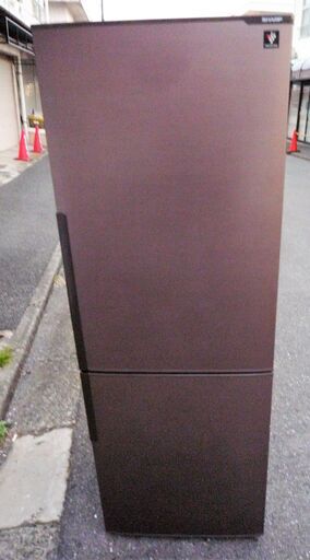 ☆シャープ SHARP SJ-PD27B-T 270L 2ドアノンフロン冷凍冷蔵庫◆プラズマクラスター+ナノ低温脱臭触媒