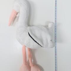 新品未利用こうのとりぬいぐるみ/定価3300円/ファーストトイ/丸洗い可/鳥/ピンクの画像
