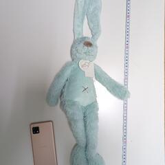 新品未利用うさぎぬいぐるみMサイズ/定価2700円/ファーストトイ/丸洗い可/薄緑の画像