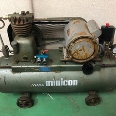 【取引完了】100V岩田製エアコンプレッサー約60Lタンク？　メンテ済みの画像