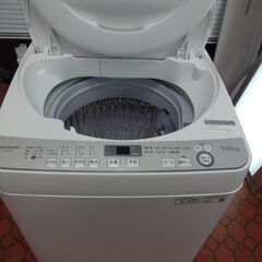 ID 024298   洗濯機　シャープ　7K　２０２０年製　ES-GE7D-W