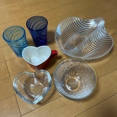 フルーツ入れ ガラス コップ マグカップ 琉球グラス 大皿