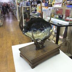鹿の角 皿立 置物 オブジェ インテリア 幅40.5cm 札幌市 厚別区の画像