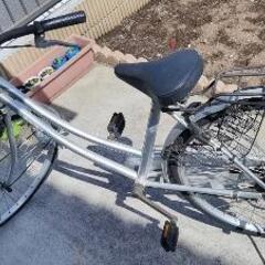 自転車　シルバー