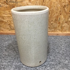 傘立て　百合柄　高さ41cm　重量感　陶器の画像