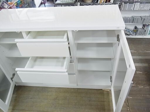 キッチンカウンター ホワイト 食器棚 レンジボード キッチン