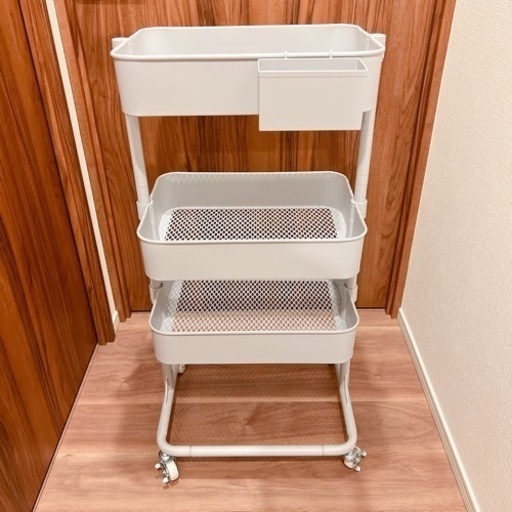 【美品】ニトリ 高さ調節ができるスチールワゴン トロリ2