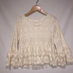 21   rosebullet  レースフリルカットソー