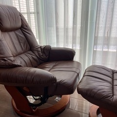 本革　パーソナルチェア、オットマン、テーブルセット　ソファセット