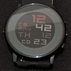 終了 Pebble Time Round カラー電子ペーパーディ...