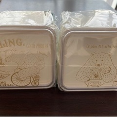 コンパクトお弁当箱 2段 保冷剤付き(未使用)の画像