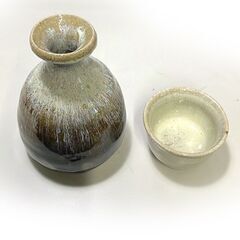 美品 唐津焼 朝鮮唐津 矢野知 徳利 ぐい呑みの画像