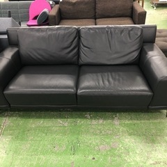 大塚家具 2人掛けレザーソファー