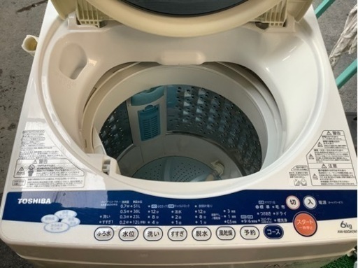 TOSHIBA 6kg 東芝電気洗濯機　AW-60GK 2012年　中古品