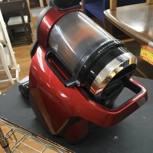 S385東芝 掃除機 サイクロン キャニスター型クリーナー コード式 軽量コンパクト トルネオミニ VC-C7-R グランレッド⭐動作