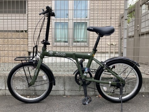 (美品)JEEP変速折りたたみ自転車