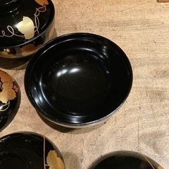 漆碗、蓋つきの画像