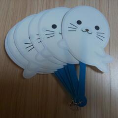 可愛いあざらしのうちわの画像