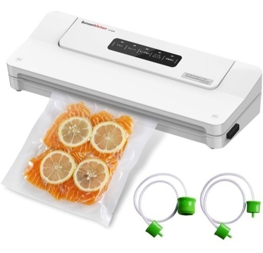 新品 Bonsenkitchen 真空パック機 真空パック 食品真空機 乾湿対応 外部脱気 脱気シーラー 多機能 5つのモード ドライ/ウエット/ボース吸引/シール ストップ/手動吸引
