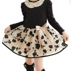 【100㎝】女の子ワンピース 花柄 シフォン※美品の画像