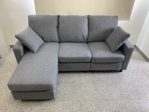 3人掛け　カウチソファー　美品