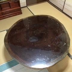 値下げ交渉歓迎　中古　カリン　座卓
